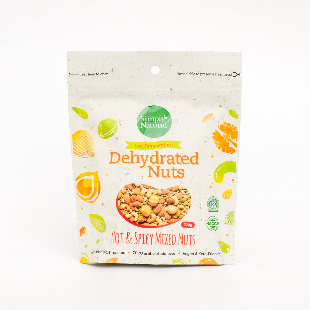 Simply Natural Dehydrated Hot & Spicy Mixed Nuts 220g