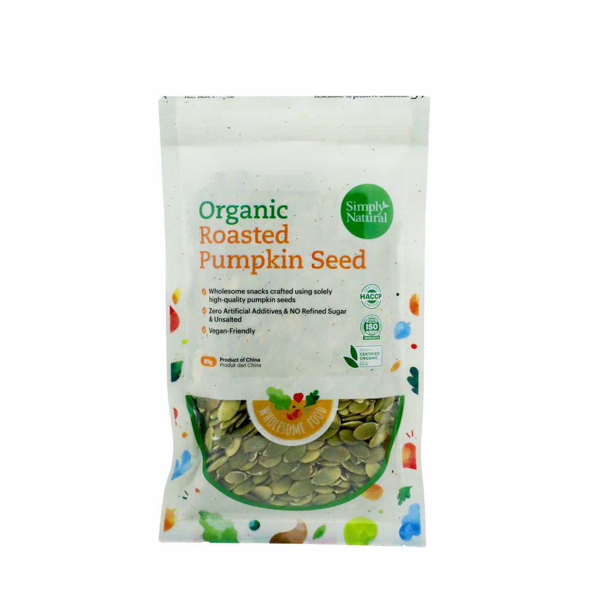 Simply Natural Organic Roasted Pumpkin Seeds 80g