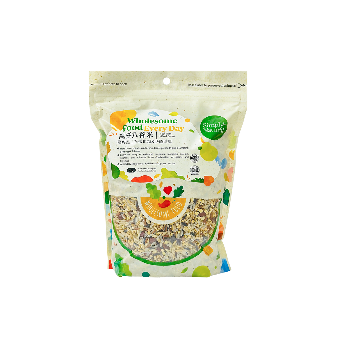Simply Natural High Fiber Mixed Grains Rice 1kg