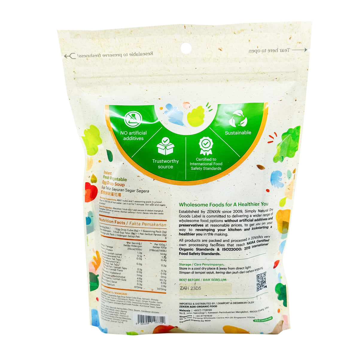 Simply Natural Instant Fresh Vegetables Egg Drop Soup 54g