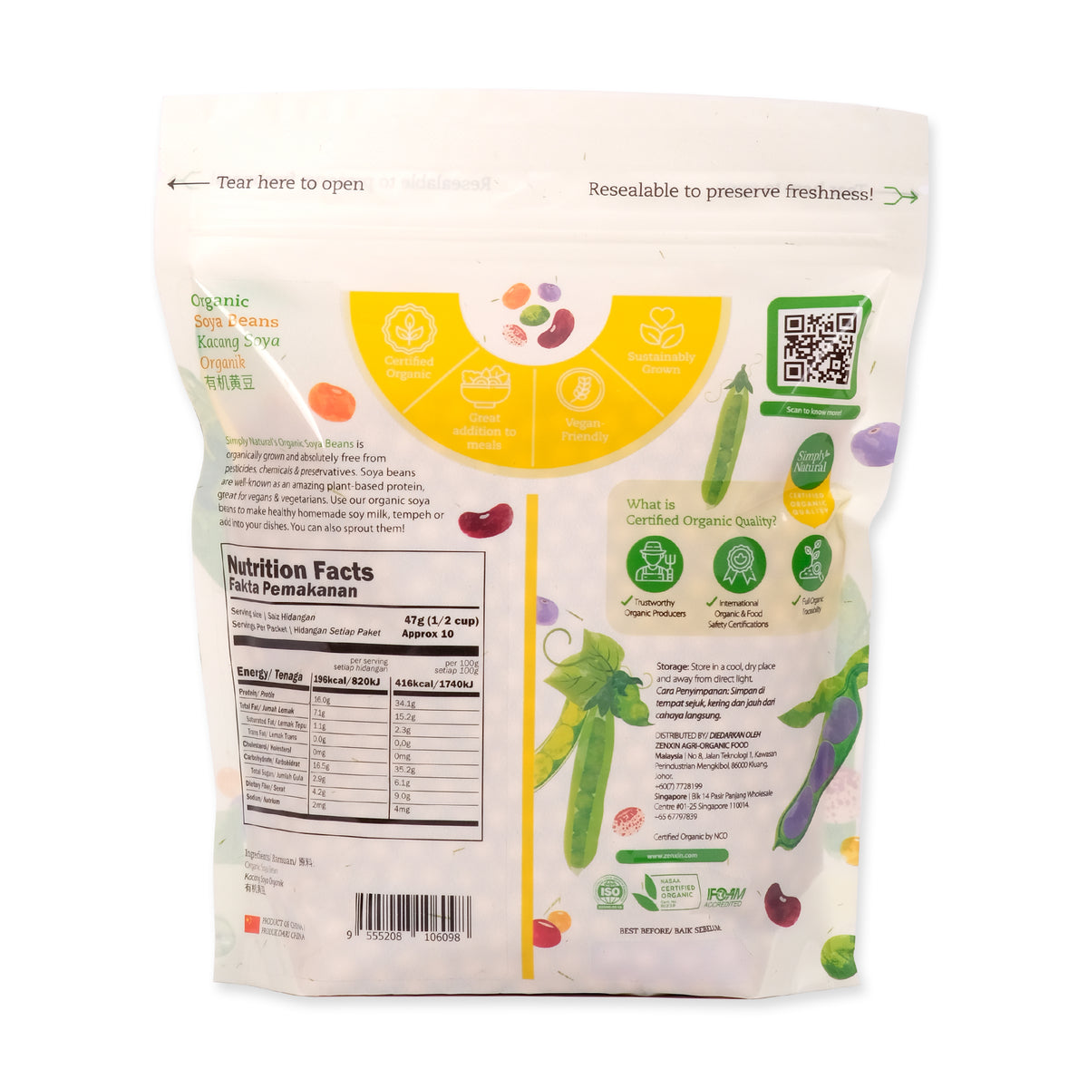 Simply Natural Soya Beans 500g
