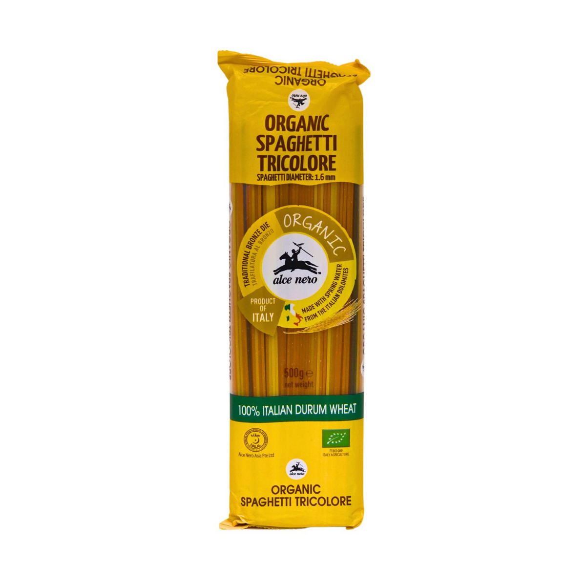 Alce Nero Organic Spaghetti Tricolore 500g