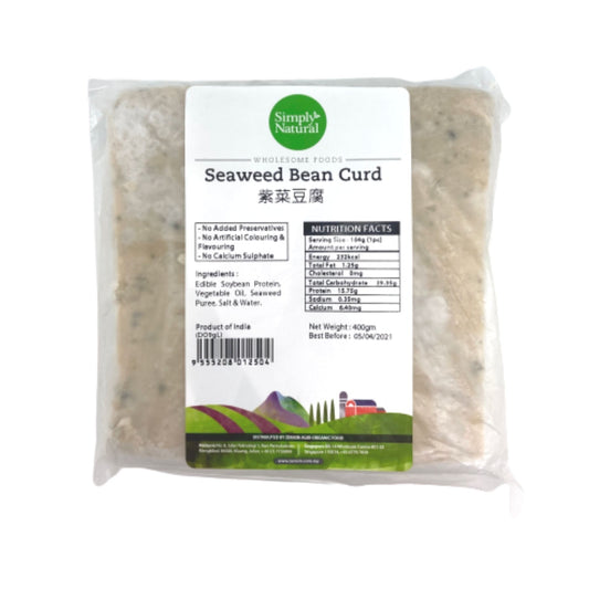 [FROZEN] Simply Natural Seaweed Bean Curd (Tofu / Beancurd) 400g