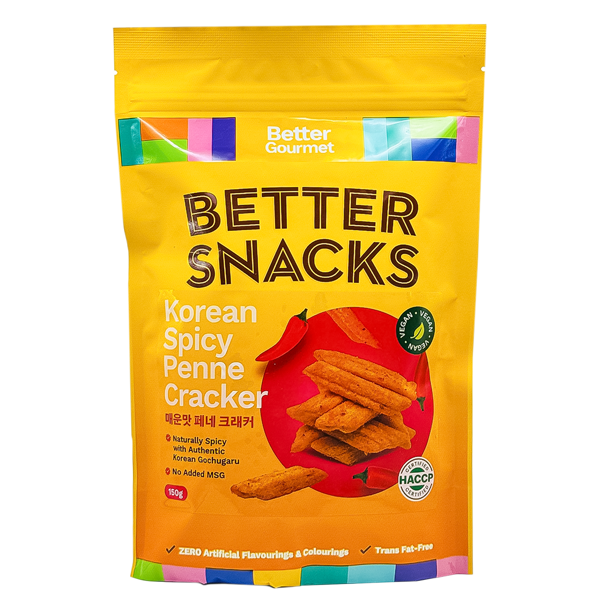 Better Gourmet Better Snacks Korean Spicy Penne Cracker 150g