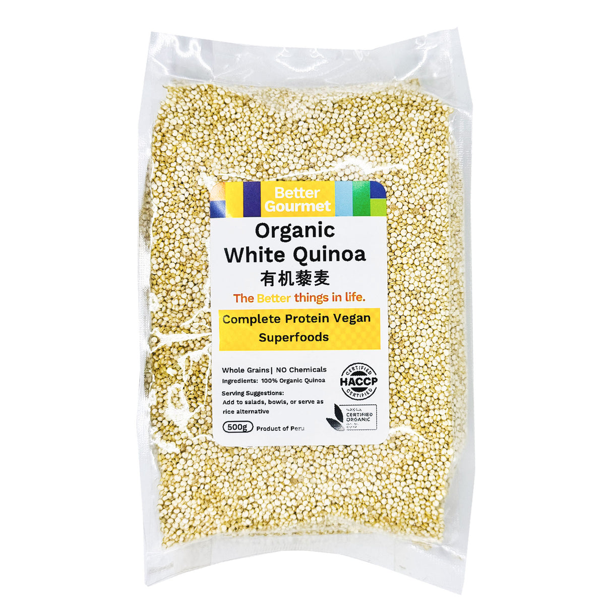 Better Gourmet Organic White Quinoa 500g