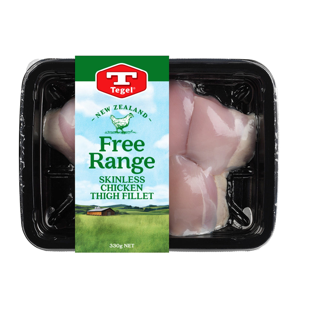 [FROZEN] Tegel Free Range Chicken Thigh Fillet 330g New Zealand