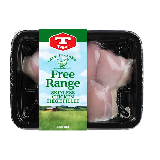[FROZEN] Tegel Free Range Chicken Thigh Fillet 330g New Zealand