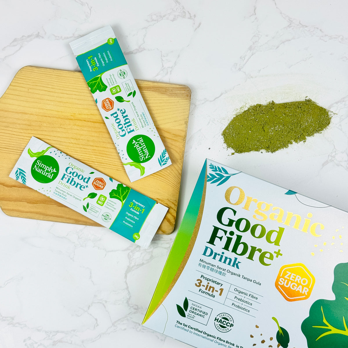 Simply Natural Organic Good Fibre Drink+ Zero Sugar (14g x 15 sachets) 210g