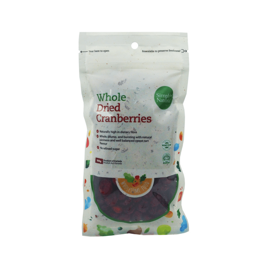 Simply Natural Whole Dried Cranberries 100g