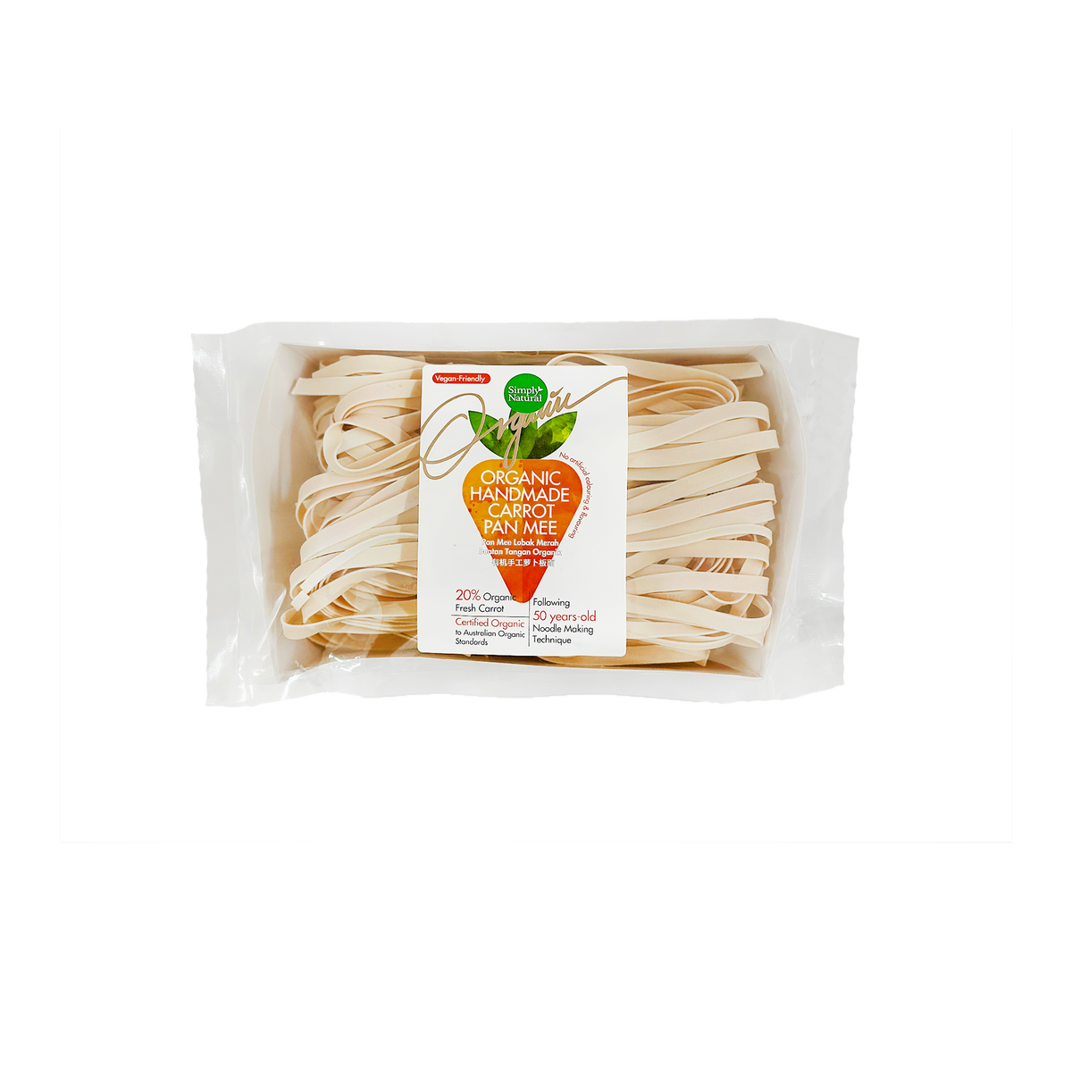 Simply Natural Organic Handmade Carrot Pan Mee 200g