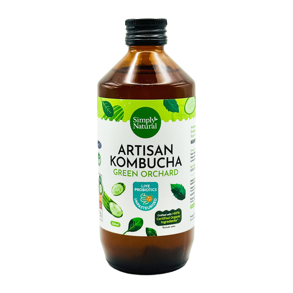 Simply Natural Green Orchard Kombucha 250ml