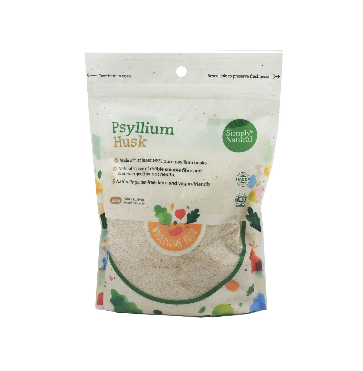 Simply Natural Organic Psyllium Husk 98% Pure 60g