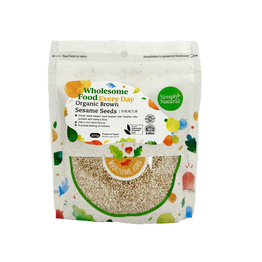 Simply Natural Organic Brown Sesame Seeds 200g Egypt