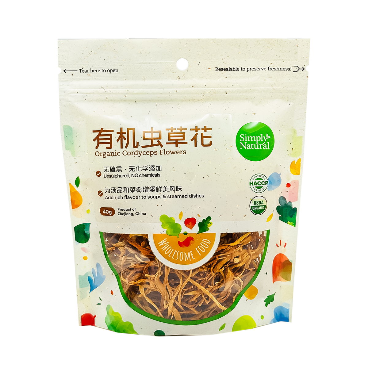 Simply Natural Organic Cordyceps Flowers