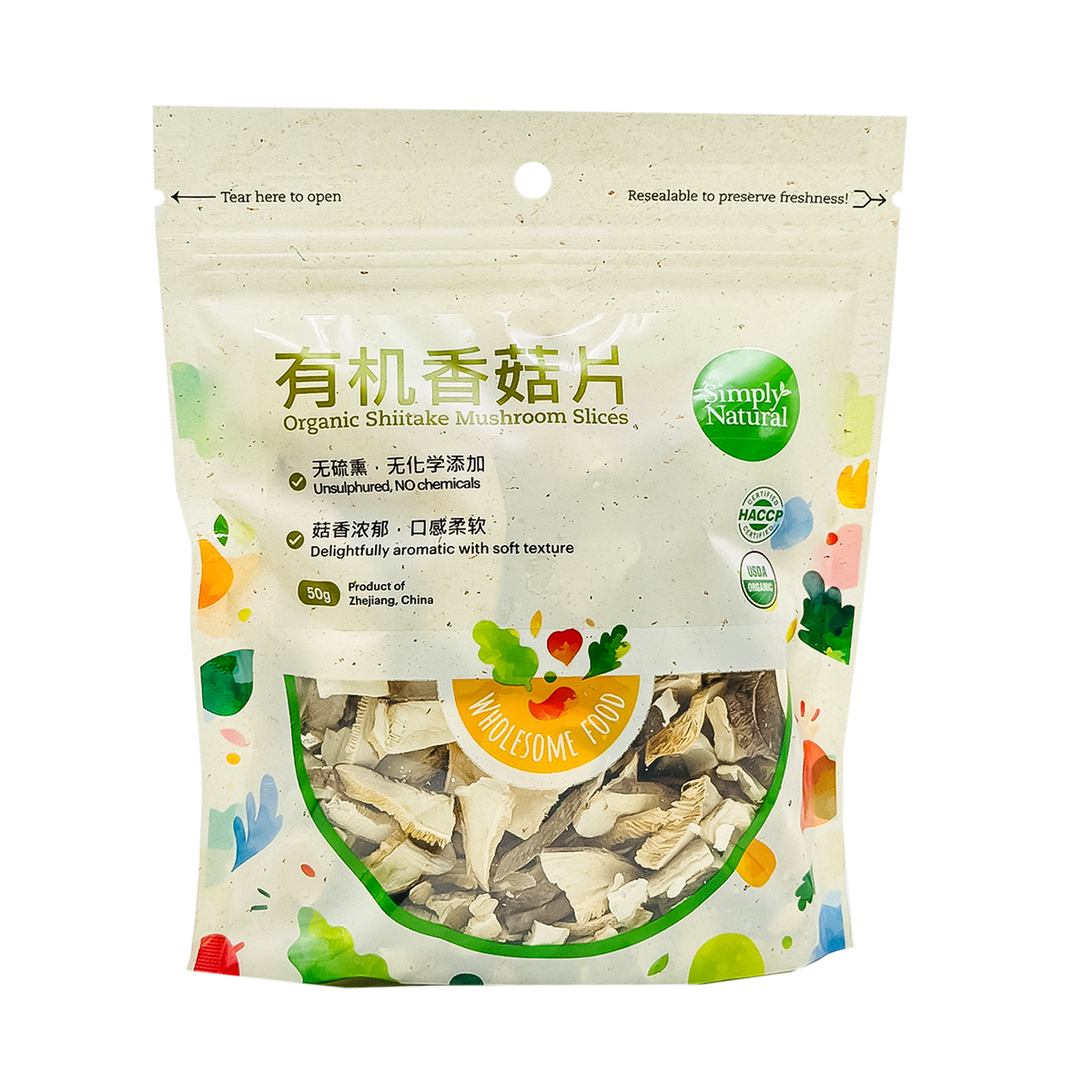 Simply Natural Organic Shiitake Mushroom Slices 50g
