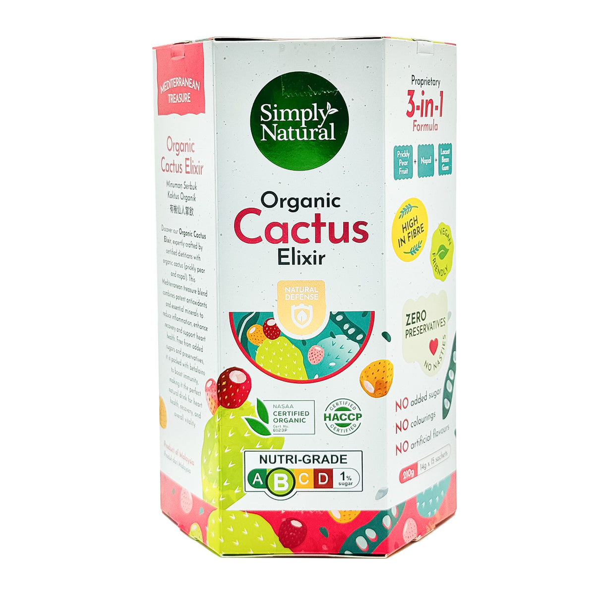 Simply Natural Organic Cactus Elixir 210g (15'sachets x14g)