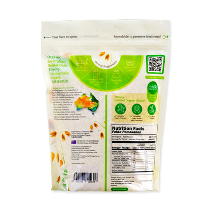 Organic Australian Rolled Oats 500g