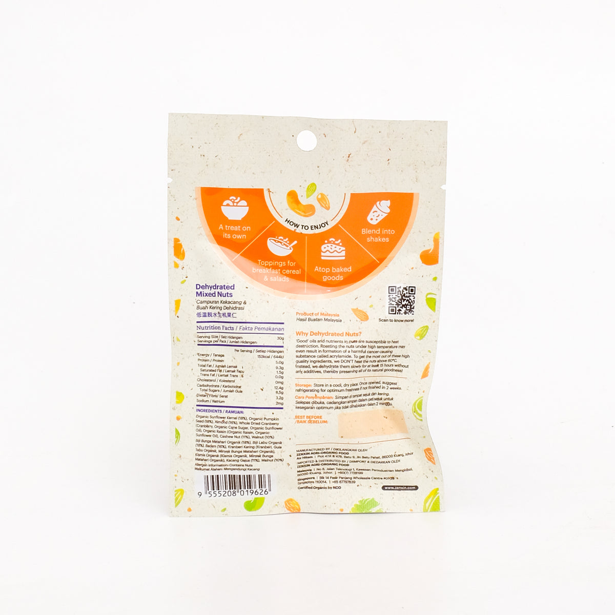 Simply Natural Dehydrated Nuts Daily Pack 30g - Multiple Flavours