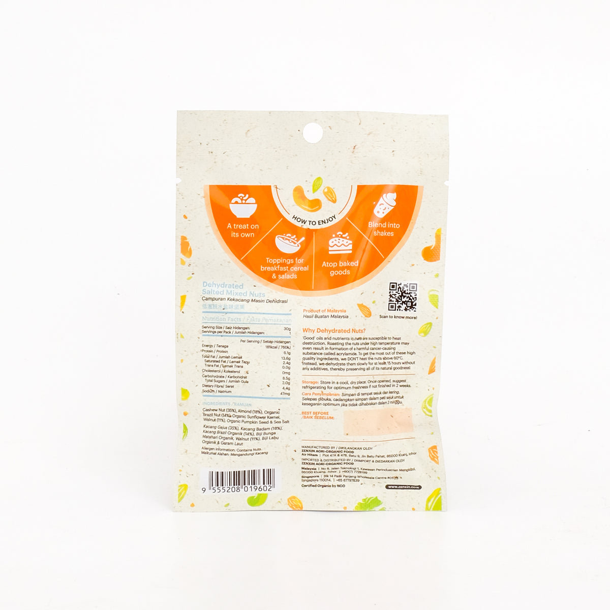 Simply Natural Dehydrated Nuts Daily Pack 30g - Multiple Flavours