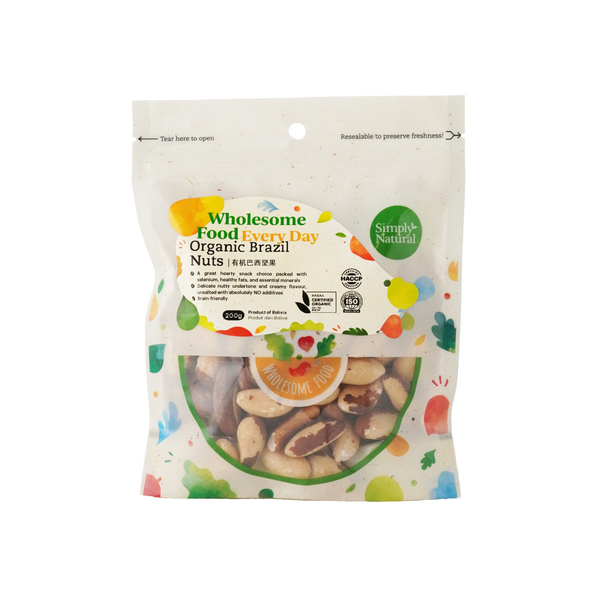 Simply Natural Organic Brazil Nuts 200g