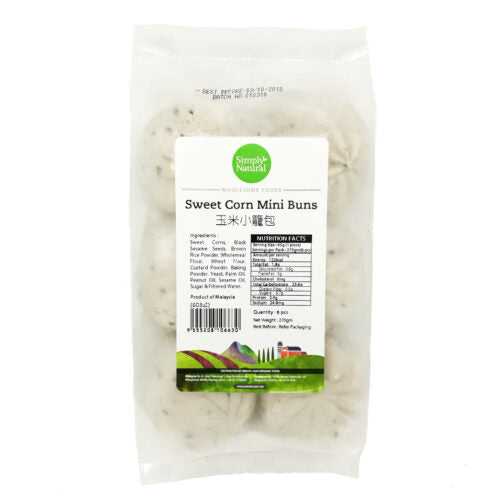 [FROZEN] Simply Natural Sweet Corn Mini Bun 270g