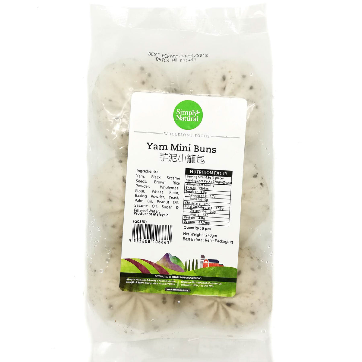 [FROZEN] Simply Natural Bun Yam 6x45g
