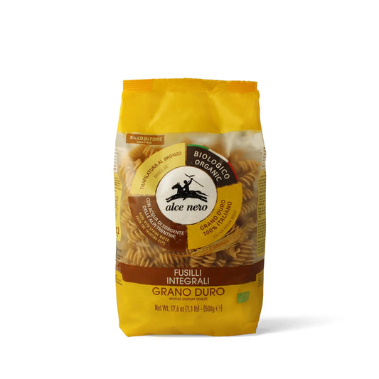 Alce Nero Organic High Fibre Fusilli Integrali