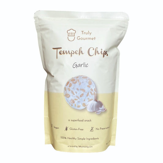 Truly Gourmet Natural Tempeh Chips - (Garlic Flavour) 80g